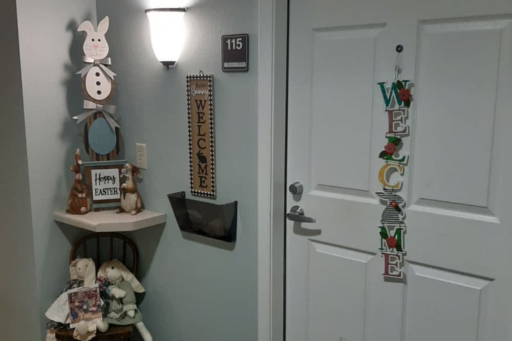 Easter Decorations Outside Resident'S Door