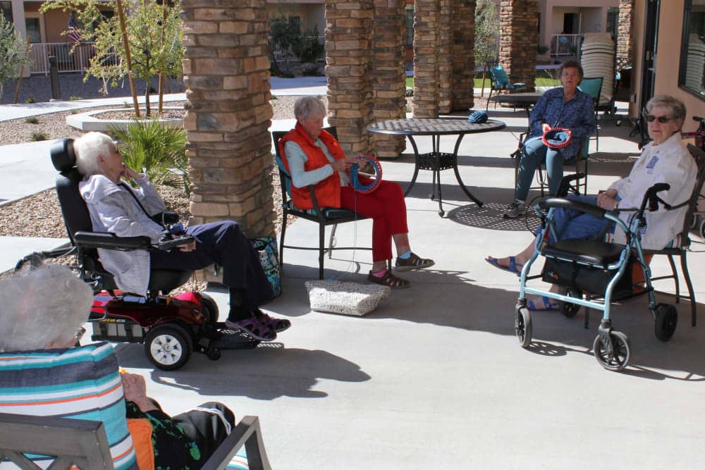 Residents Enjoying The Outdoors Together