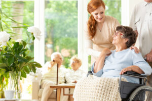 Mother And Daughter Reuniting After Relieving Some Caregiver Stress