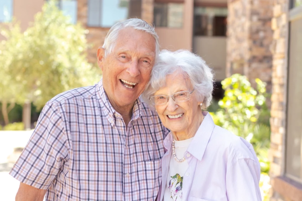 Orchard Pointe at Arrowhead couple laughing together