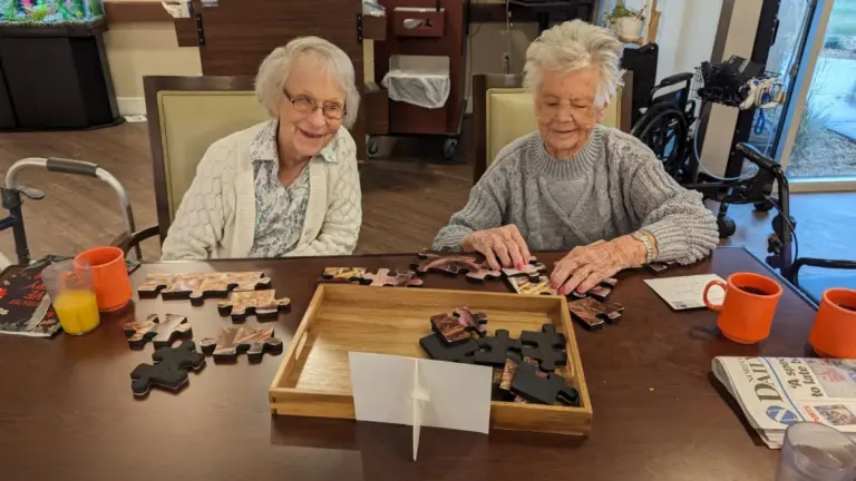 Portraits memory care puzzles program station