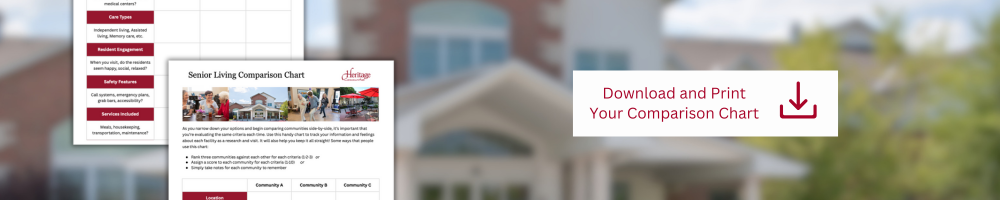 senior living comparison chart download