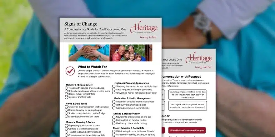a senior and another adult hold hands - download the signs of change pdf guide